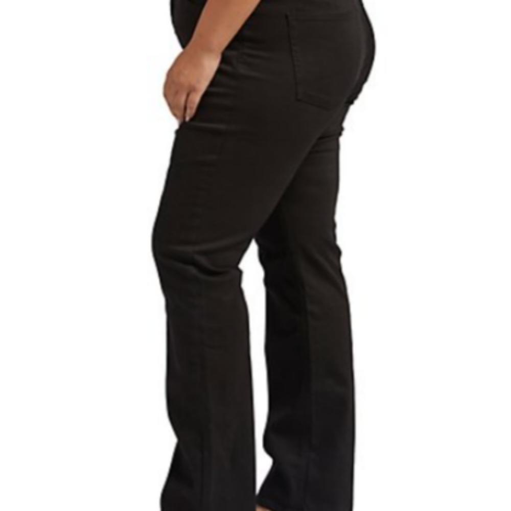Denim & Co Crosstretch Black Denim Stretch Jeans High Rise Waist 12 NWT